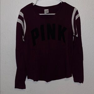 PINK Victoria's Secret Purple Long Sleeve with Black Print